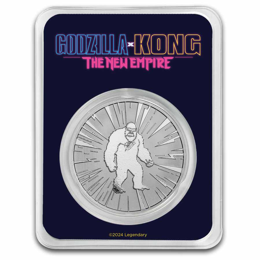 1 oz Silver Round - Godzilla x Kong - Kong BU in TEP | eBay